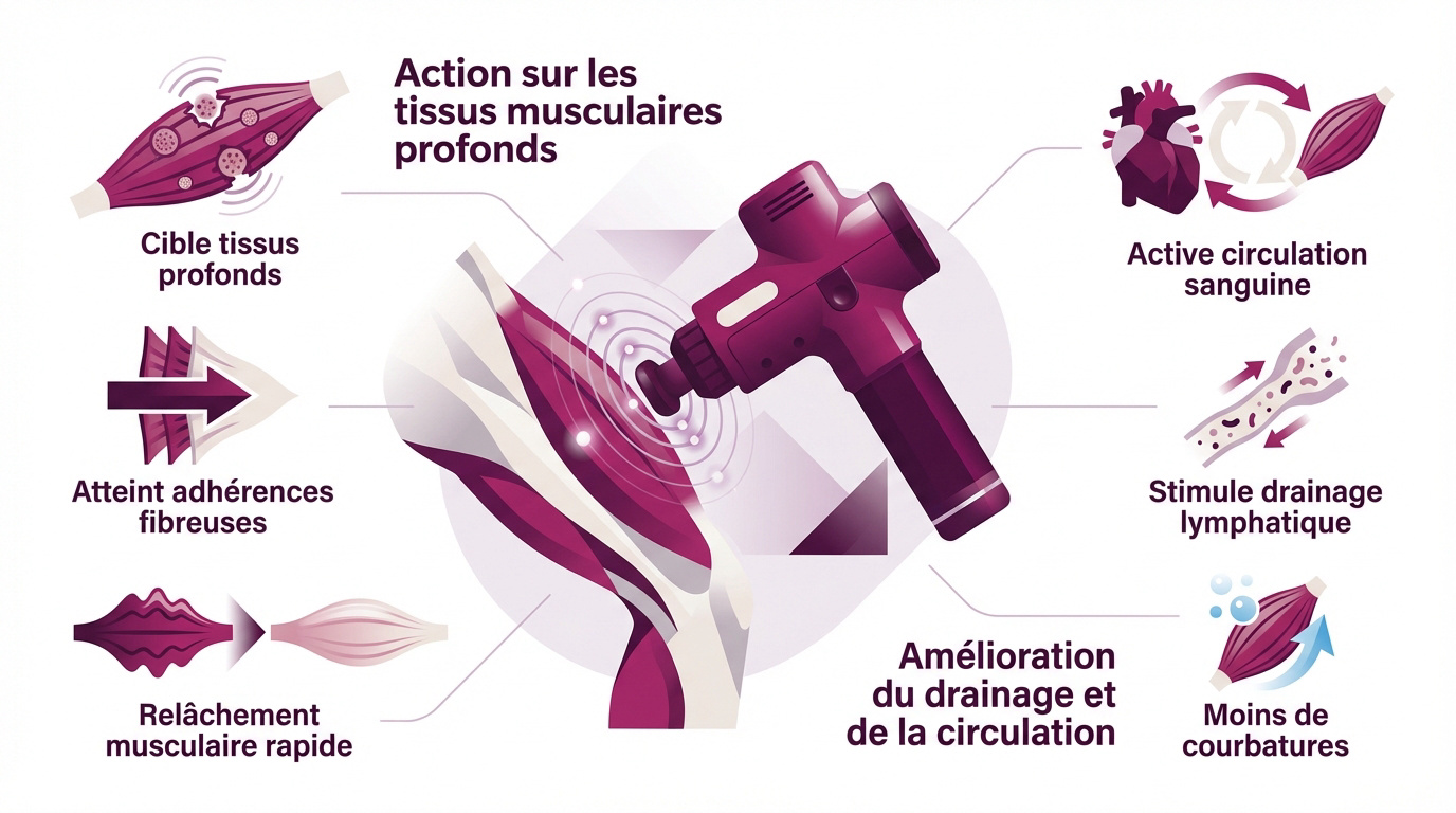Utilisation d'un pistolet de massage pour la récupération musculaire profonde
