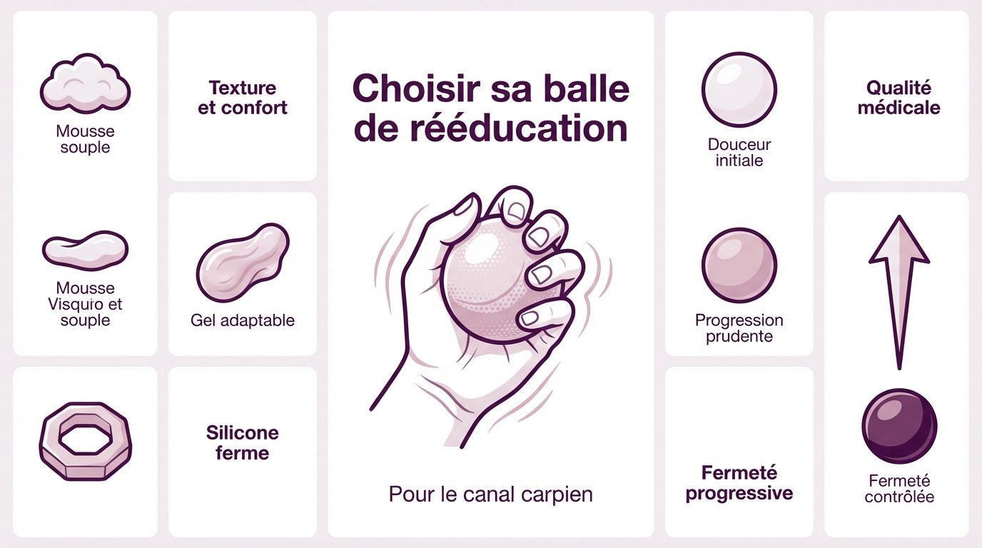 Balles de rééducation pour canal carpien