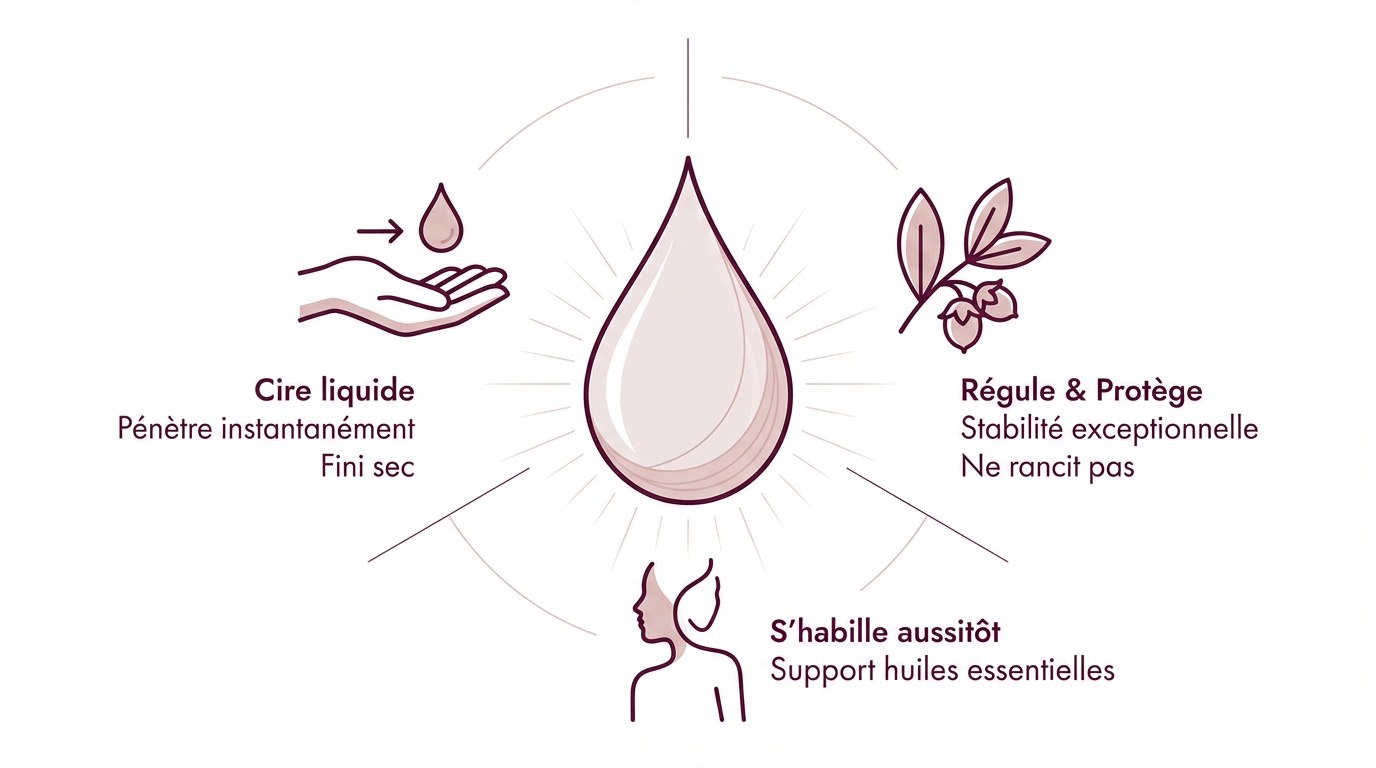 Flacon d'huile de jojoba bio pour massage bien-être