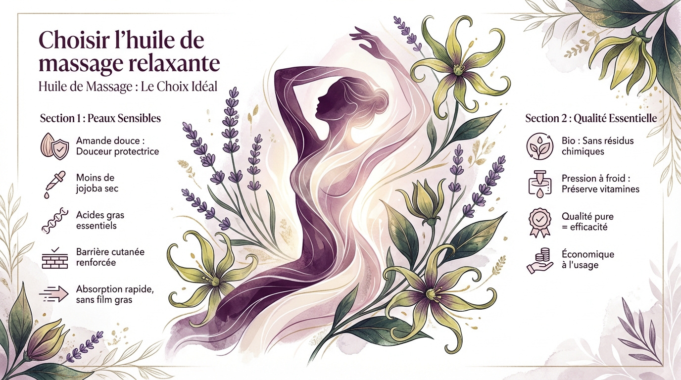 Huile d'amande douce pour massage relaxant