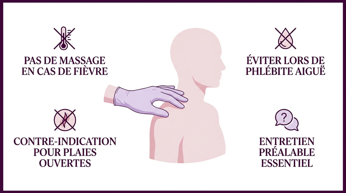 Tableau récapitulatif des indications et contre-indications majeures en massothérapie