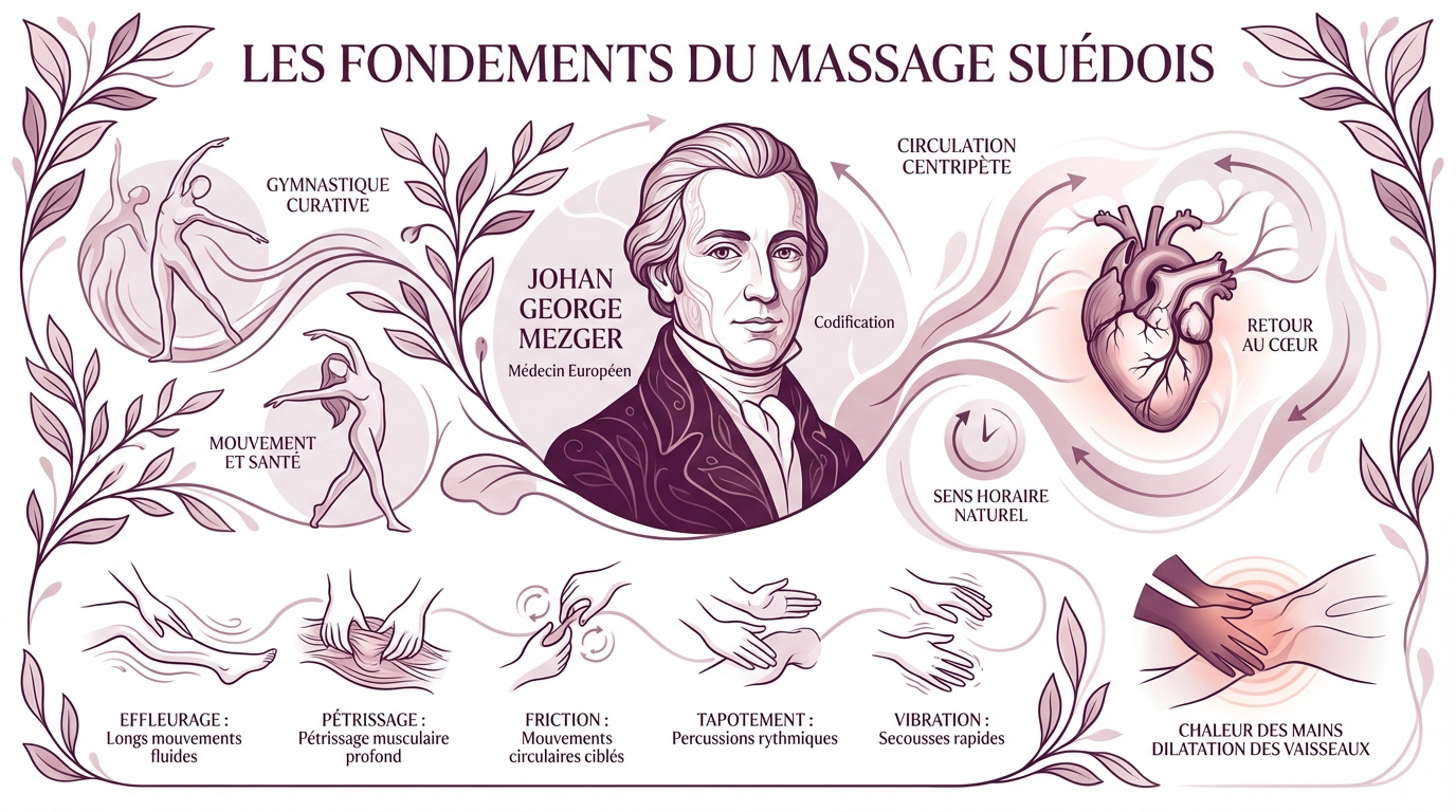Praticien effectuant un massage suédois sur les muscles du dos