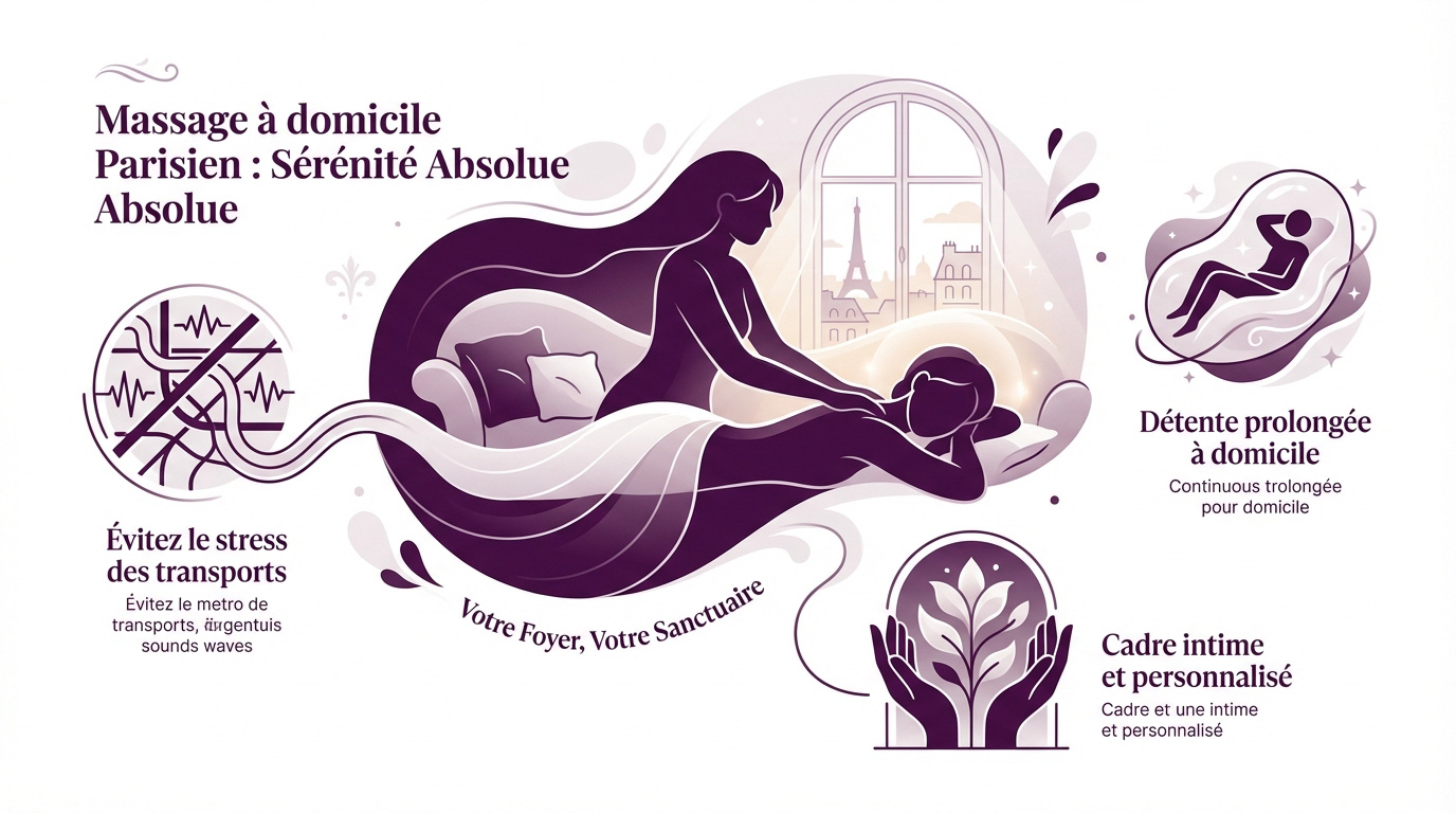Séance de massage relaxante dans un appartement parisien calme