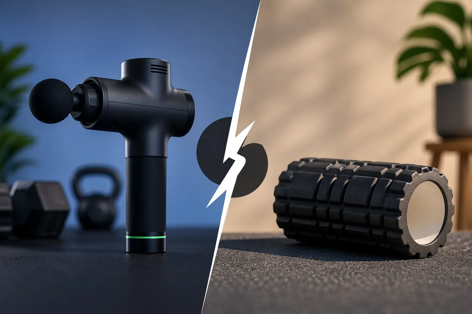 pistolet massage vs rouleau